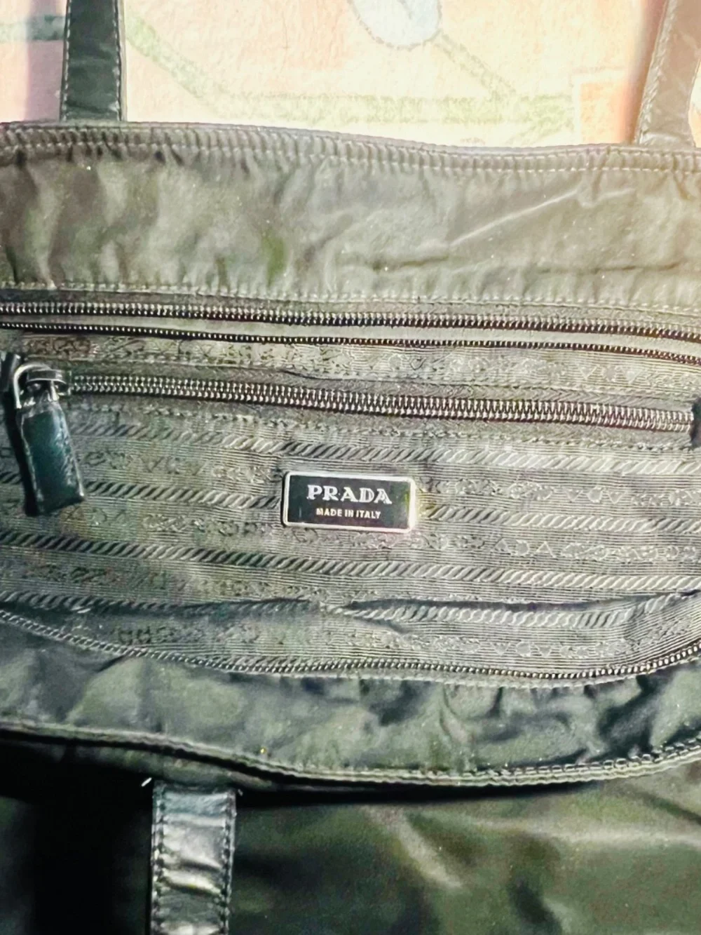 Vintage authentic black Prada tote bag